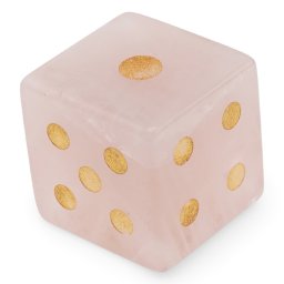Zar pentru noroc din Cuart roz, 15mm