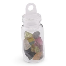 Sticluta cu cristale naturale Turmalina multicolora bruta, 30mm