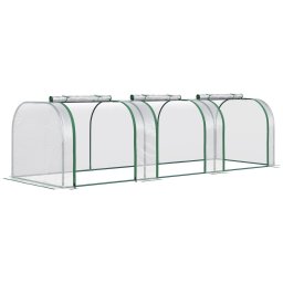 Sera tip tunel 295x100x80 cm, cadru otel, PVC transparent, usi rulou fermoar, anti-vant nivel 4, legume flori - Verificat A · Re-Bloom