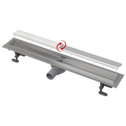Rigola pentru dus cu capac faiantabil, Alcadrain, APZ13-DOUBLE9 FIT AND GO, 55 cm