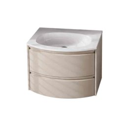 Set mobilier baie suspendat Kolpasan, Joy 60 cm, cu lavoar Cast Marble, light grey