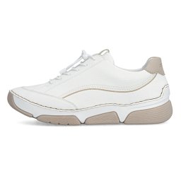 Pantofi dama, Rieker, 45969-80-Alb, casual, piele ecologica, cu talpa joasa, alb (Marime: 37)