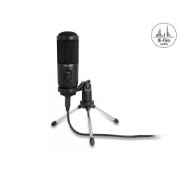 Microfon USB Condenser cu stand 24 Bit/192 kHz, Delock 66832