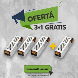 Sursa LED / Driver B. IP20, 220Vac - 12Vdc, 12.5A, 150W, 3+1GRATIS