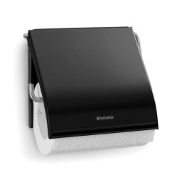 Suport hârtie igienică Brabantia ReNew 90300277, Rezistent la coroziune, Negru mat