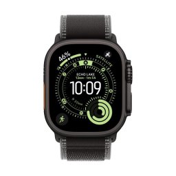 Apple Watch 49mm Black/Charcoal Trail Loop - S/M - Black Titanium Finish