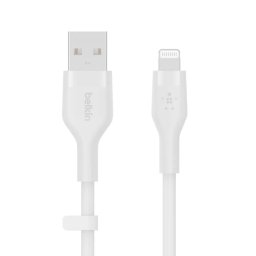 Cablu Belkin BoostCharge Flex, USB-A to Lightning, 3m, White
