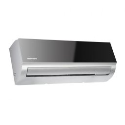 Aparat de aer conditionat Mirror 12000 BTU Wi-Fi, Clasa A++, Functie incalzire, Filtru cu densitate ridicata, Follow me, HAC-MRB12SLWIFI, negru oglinda cu carcasa argintie