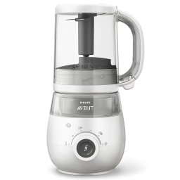 Aparat de gatit 4 in1 pentru mancare copii 400 W 1000 ml Alb