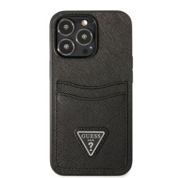Husa Guess Husa Saffiano Double Card iPhone 13 Pro Negru