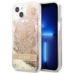 Husa Husa de protectie Guess Liquid Glitter Paisley Case pentru iPhone 13 mini, Auriu