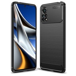 Husa Husa pentru Xiaomi Poco X4 Pro 5G - Techsuit Carbon Silicone - Black