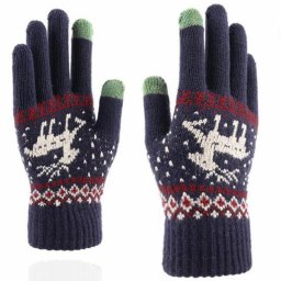 Manusi Touchscreen - Raindeer Woolen (ST0002) - Blue