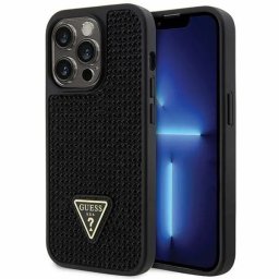 Husa Guess GUHCP14LHDGTPK iPhone 14 Pro 6.1" black/black hardcase Rhinestone Triangle