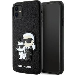 Husa Karl Lagerfeld KLHCN61SANKCPK iPhone 11 / Xr 6.1" hardcase black/black Saffiano Karl & Choupette