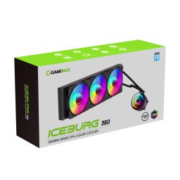 IceBurg Infinity 360, 3 ventilatoare de 120 mm, 2000 rpm, Negru