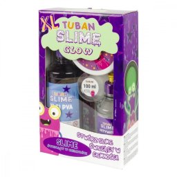 Set de super slime din plastilină - strălucește în întuneric xl