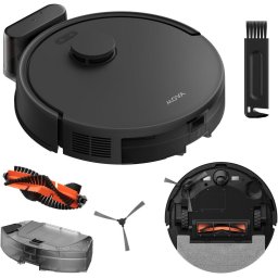 Aspirator robot cu mop 5000 Pa, Wi-Fi, autonomie 260 min, navigare laser, functie mop, Negru