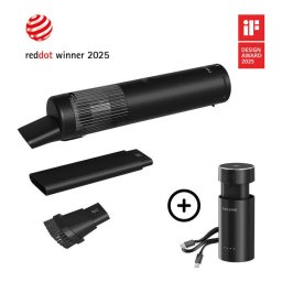 Aspirator de mână fără fir 60 W, autonomie 45 min, filtru HEPA, accesorii multiple, Negru