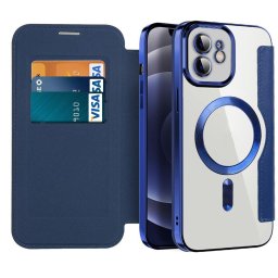 Husa SmartMag Book Case, iPhone 12, Albastru