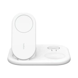BoostCharge 3-in-1 Qi2 Wireless Charging Pad with MagSafe White