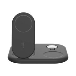 BoostCharge 3-in-1 mag Qi2 15W black foldable
