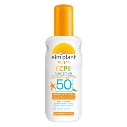 Crema de Soare Pentru Copii, Lotiune Spray Pentru Protectie Solara Pentru Fata si Corp, Elmiplant Sun, Sensitive, SPF 50+, 200 ml