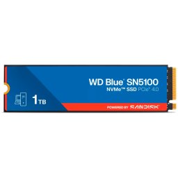 SSD WD Blue SN5100 1TB M.2 2280 PCIe Gen4 x4 NVMe QLC 3D, Read/Write: 7100/6700 MBps, IOPS 1000K/1300K, TBW: 600, powered by SanDisk