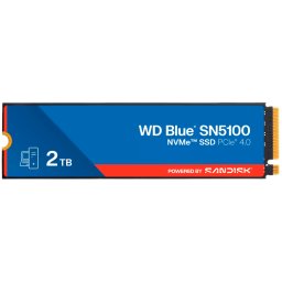 SSD WD Blue SN5100 2TB M.2 2280 PCIe Gen4 x4 NVMe QLC 3D, Read/Write: 7100/6700 MBps, IOPS 1000K/1300K, TBW: 900, powered by SanDisk
