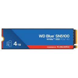 SSD WD Blue SN5100 4TB M.2 2280 PCIe Gen4 x4 NVMe QLC 3D, Read/Write: 6900/6700 MBps, IOPS 900K/1100K, TBW: 1200, powered by SanDisk