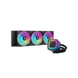 COOLER DeepCool "LE360 V2", skt. LGA1851, LGA 1700, AM4, AM5, racire cu lichid, 3 x 120mm, 500 - 2100 RPM, RGB adresabil, negru "R-LE360-BKAMMC-G-2" (timbru verde 2.00 lei)