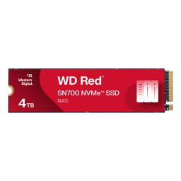 WD Red SSD SN700 NVMe 4TB M.2 2280 PCIe Gen3 8Gb/s internal drive for NAS devices "WDS400T1R0C-68BDK0"