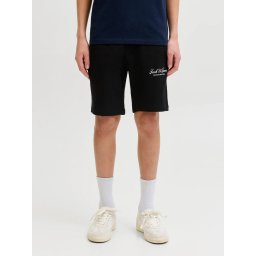 Jack & Jones Pantaloni scurti baieti, cu talie medie, Regular fit, Negru (SELECTATI MARIMEA: 164 cm)