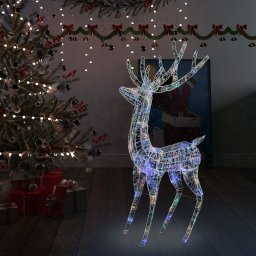 Ren de Craciun, 250 LED-uri, multicolor, 180 cm, acril, XXL GartenMobel Dekor