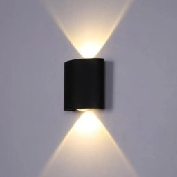 Aplica LED Fantas pentru interior/exterior, 2x1W, IP65, metal negru, 3000K