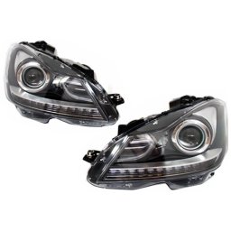 Faruri Bi-Xenon cu LED DRL pentru Mercedes C-Class W204 Facelift 2011-2014