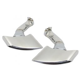 Ornamente evacuare BMW X6 E71 2008-2014, design V8, set inox