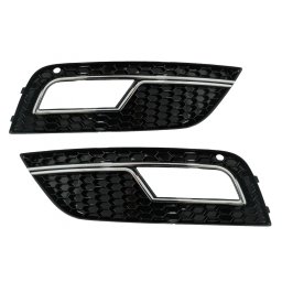 Grile laterale bara fata Audi A4 B8 Facelift 2012-2015 RS4 negru chrome