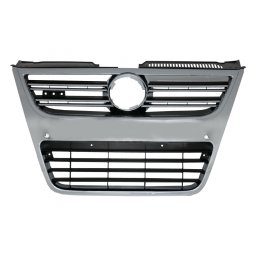 Grila centrala crom VW Passat 3C R36 2007-2010 cu PDC pentru bara OEM