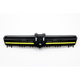 Grila centrala VW Golf 7 VII (5G) R400, negru lucios cu insertii galbene