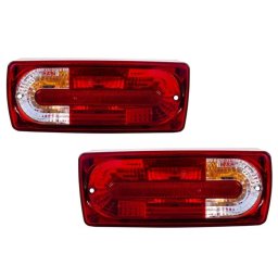 Stopuri Mercedes G-Class W463 rosu clar, design G55 Look, set stanga-dreapta