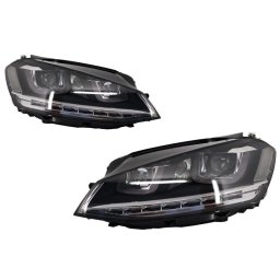 Faruri 3D LED pentru VW Golf VII 2012-2017 cu semnalizare dinamica