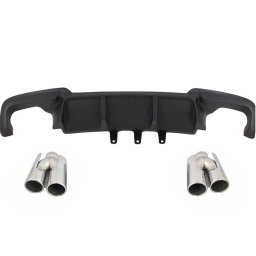 Difuzor evacuare dubla BMW Seria 5 F10 F11 2011-2017 cu ornamente inox