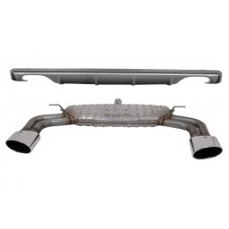 Difuzor bara spate cu evacuare dubla Audi A3 8V Sedan 2012-2015, design S3