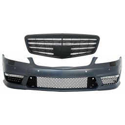 Bara fata Mercedes S-Class W221 2005-2012 S63 S65 cu grila negru lucios