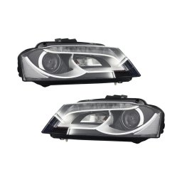 Faruri LED DRL pentru Audi A3 8P/8PA facelift, negre, 2008-2012
