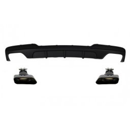Difuzor aer BMW F10/F11 Seria 5 M-Performance cu evacuare dubla negre
