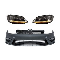 Bara fata VW Golf 7 R-Line cu faruri 3D LED si semnalizare dinamica