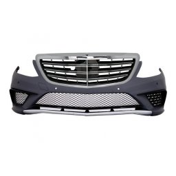 Bara fata Mercedes W222 S-Class 2013-2017 S63 Design cu grila centrala crom