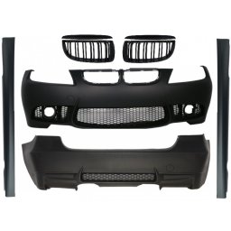 Kit exterior BMW Seria 3 E90 2004-2008 M3 Design cu grile negre lucioase